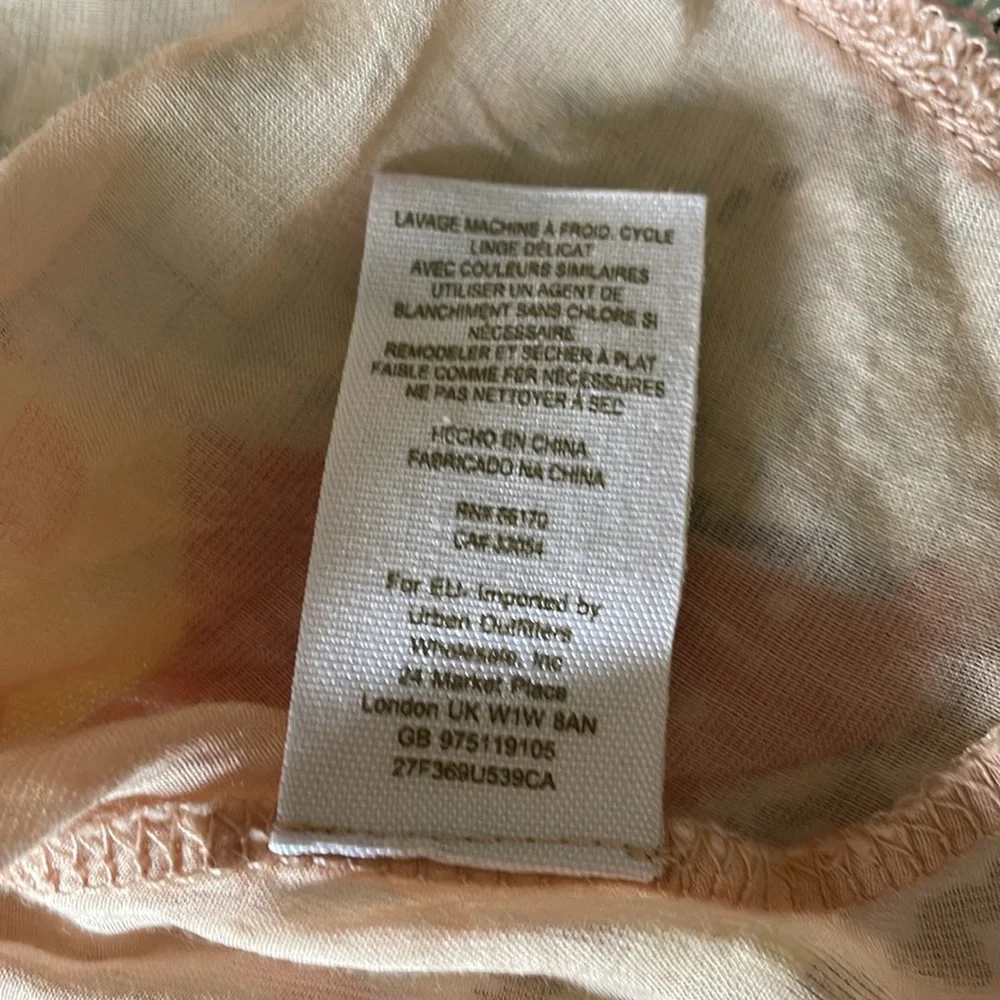 Free People ‘Sweetie Pie’ Ruffle Peplum Tank Top Women’s XS Peach Lace Coquette